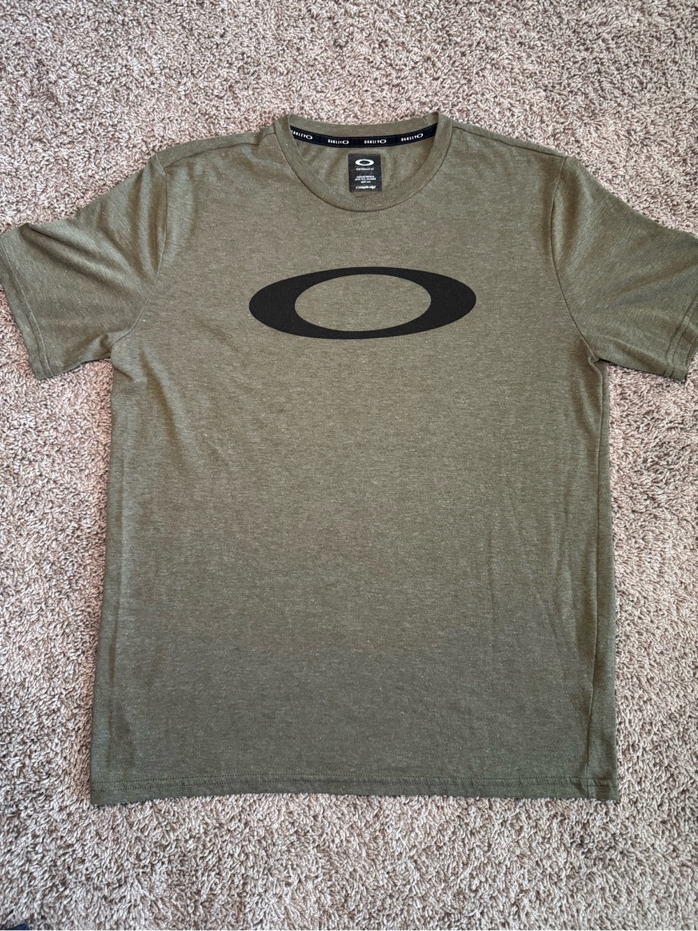 Oakley Men's Olive Green Graphic T-Shirt